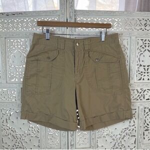 Lauren Ralph Lauren Tan Cargo Shorts Womens 10 Mid Rise Utility Outdoors Hiking